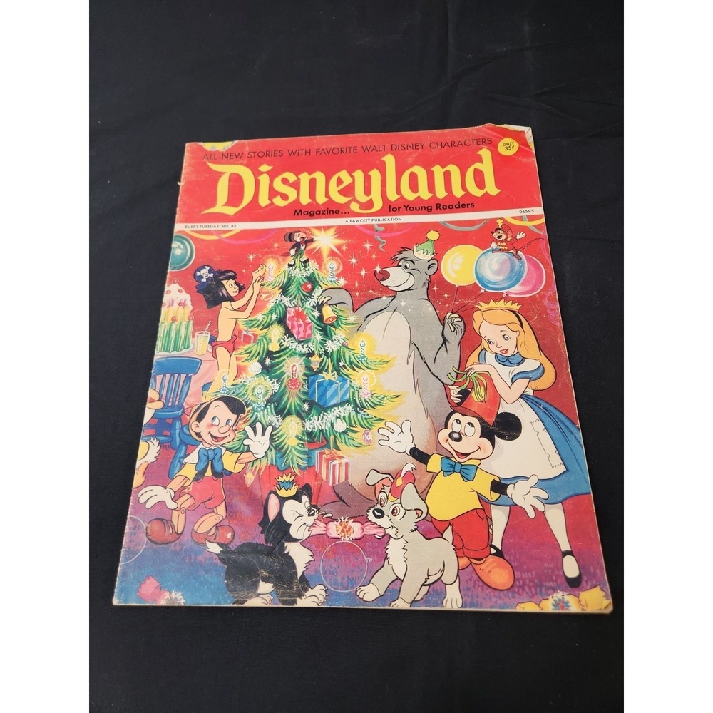 Vintage Disneyland Magazine No 45‎ Christmas Mickey Mouse Peter Pan 1971 Fawcett